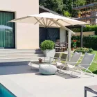 Garden Arm Umbrella in White or Anthracite Aluminum 300x400 cm - Lapillo Viadurini