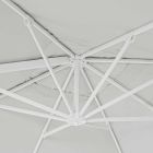 3x3 Outdoor Umbrella in White Aluminum and Polyester - Fasma Viadurini