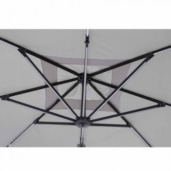 3x3 Outdoor Umbrella in Gray Polyester and Anthracite Color Aluminum - Coby