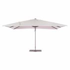 3x4 Outdoor Umbrella with Sand Color Polyester - Flamingo Cloth Viadurini