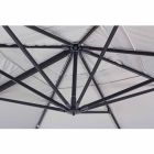 Outdoor Umbrella 4x4 in Light Gray Polyester and Aluminum - Daniel Viadurini