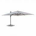 Outdoor Umbrella 4x4 in Light Gray Polyester and Aluminum - Daniel