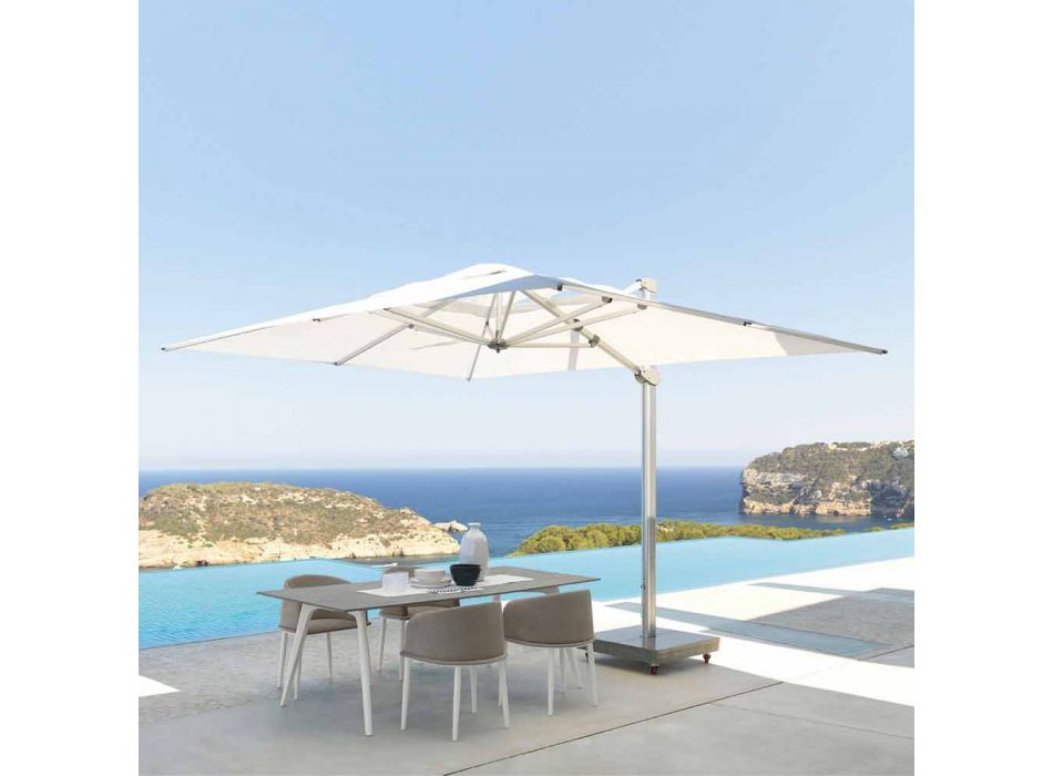 Water-repellent Outdoor Umbrella with 3x4 Granite Base - Zeus by Talenti