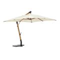 Outdoor Umbrella in Wood and Ecru 3x4 Polyester, Homemotion - Passmore