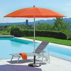 Outdoor Fabric Umbrella with Design Aluminum Structure - Leroy Viadurini