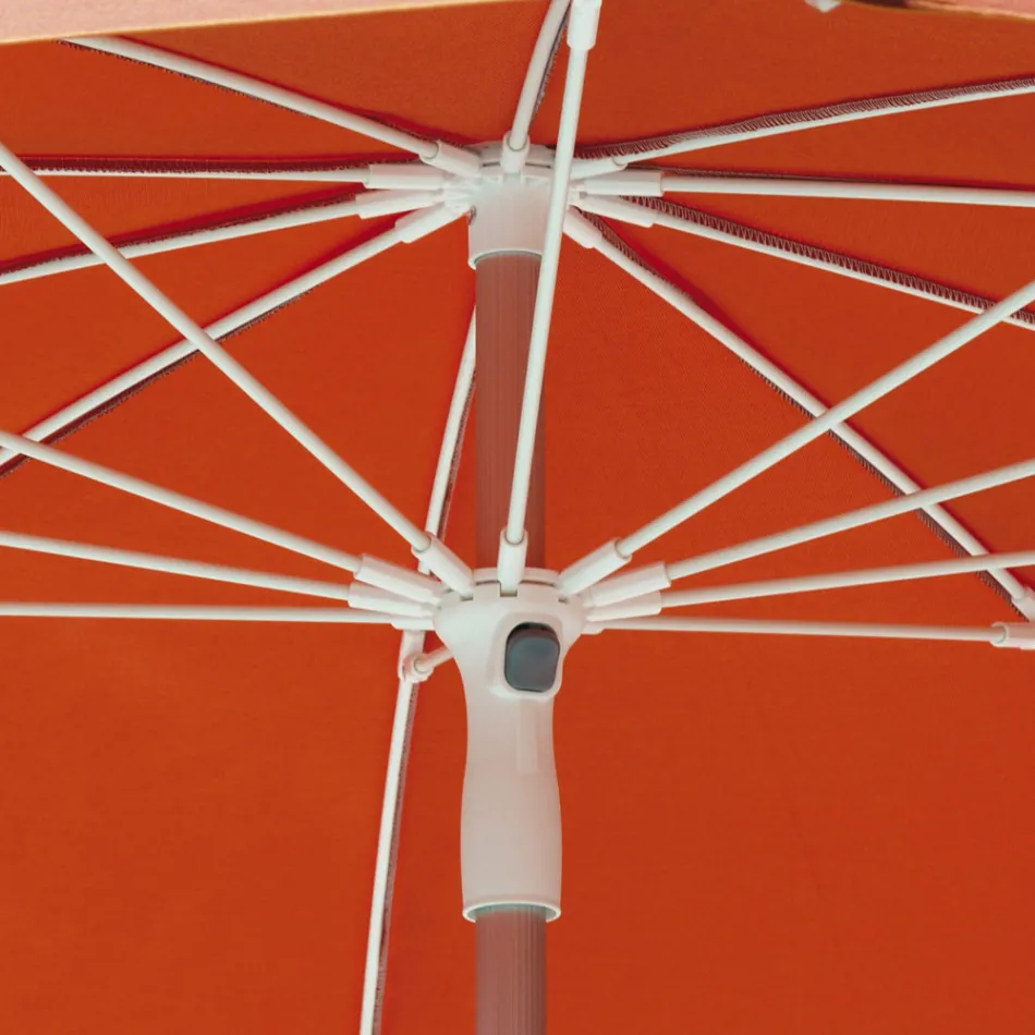 Outdoor Fabric Umbrella with Design Aluminum Structure - Leroy Viadurini