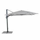 3x4 Garden Umbrella with Light Gray Polyester Fabric - Dalton Viadurini
