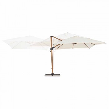 3x4m Garden Umbrella in Aluminum and Polyester, Homemotion - Marco