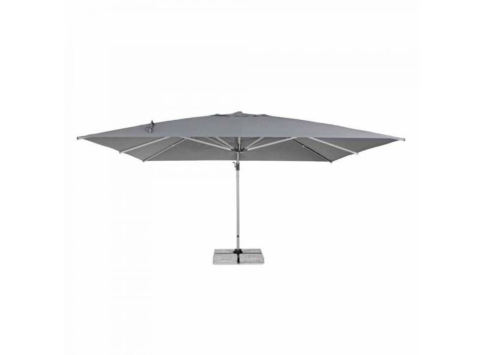 4x4 Garden Umbrella with Dark Gray Cloth and Anodized Structure - Daniel