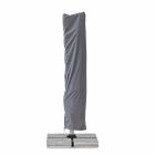 4x4 Garden Umbrella with Dark Gray Cloth and Anodized Structure - Daniel Viadurini
