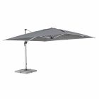 4x4 Garden Umbrella with Dark Gray Cloth and Anodized Structure - Daniel Viadurini
