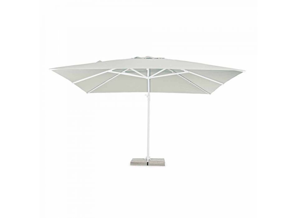 4x4 Garden Umbrella with Natural Color Polyester Fabric - Fasma Viadurini