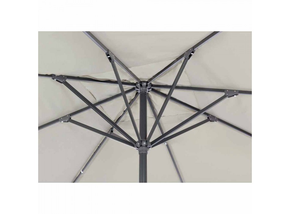 4x4 Garden Umbrella with Polyester Cloth and Steel Base - Nastio Viadurini
