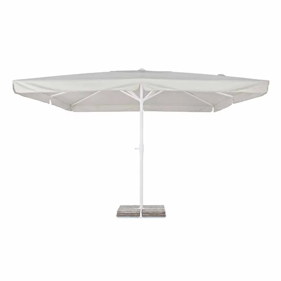 4x4 Garden Umbrella with Polyester Cloth and Steel Base - Nastio Viadurini