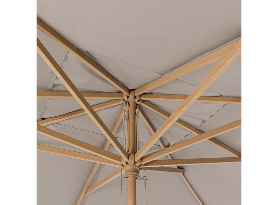 Garden Umbrella with Dove Gray Polyester Canvas 3x4 m, Homemotion - Lucius Viadurini