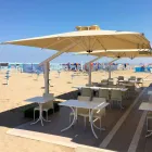 Garden Umbrella in White or Anthracite Aluminum 300x300 cm - Lapillo Viadurini