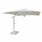 Garden Umbrella in White or Anthracite Aluminum 300x300 cm - Lapillo Viadurini