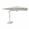 Garden Umbrella 300x300 cm in White or Anthracite Aluminum - Lapillo
