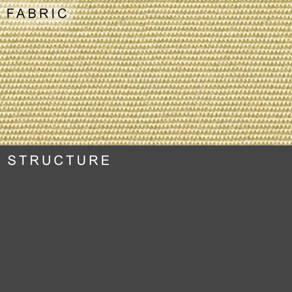 Garden Umbrella in Acrylic Fabric and Aluminum Made in Italy - Solero Viadurini