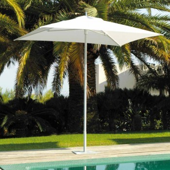 Modern Garden Umbrella in Fabric and Steel 2x2 m - Apollo by Talenti