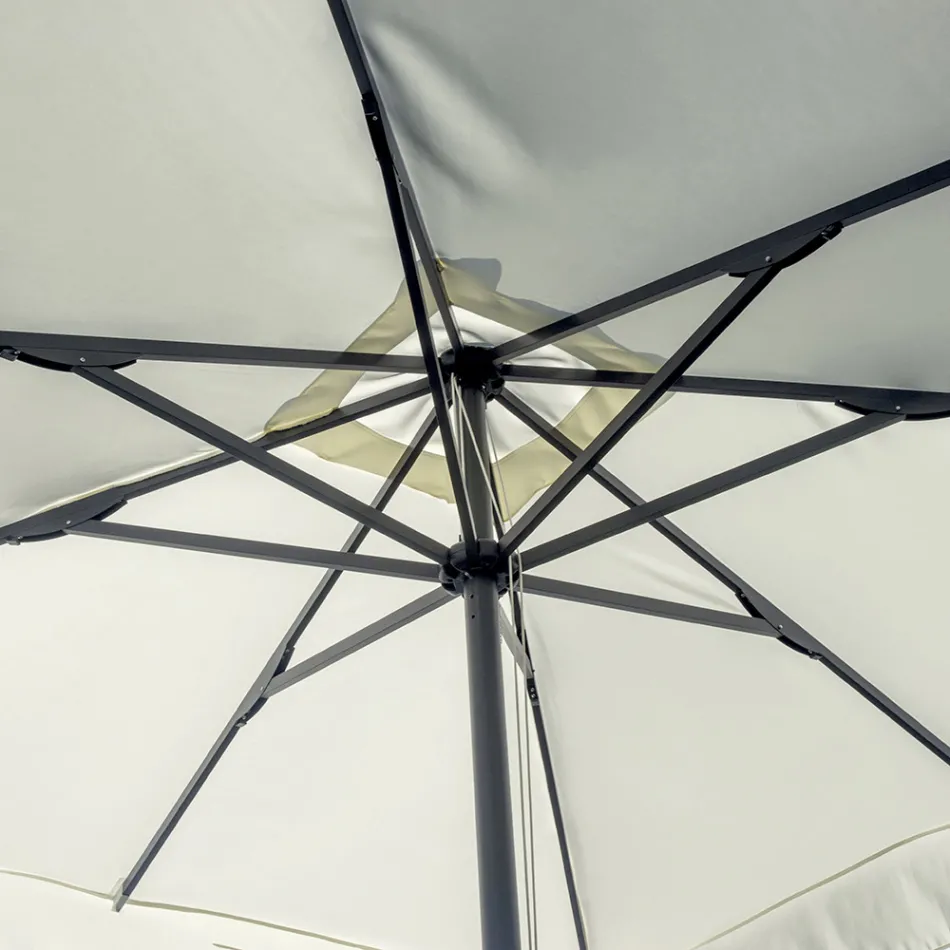 3x3 Meter Square Umbrella in Resin-Coated Polyester - Arbor Viadurini