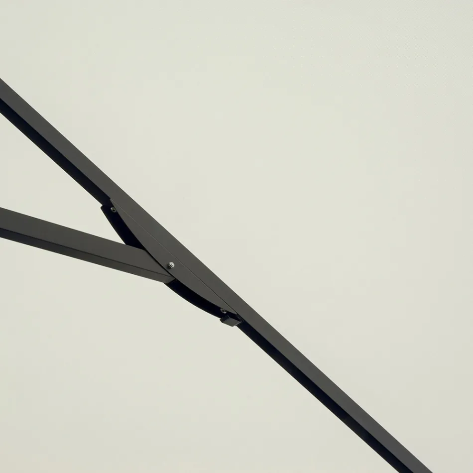 3x3 Meter Square Umbrella in Resin-Coated Polyester - Arbor Viadurini