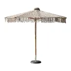Round Ø 2.5 meter Net Umbrella with Fringe - Sun Viadurini