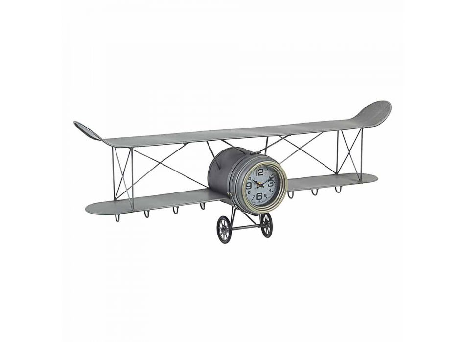 Airplane Shaped Wall Clock in Steel and Glass Homemotion - Plano