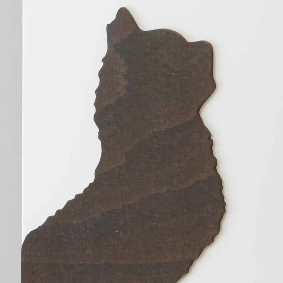 White Wall Clock with Wooden Animal Decorations Modern Design - Suspense Viadurini