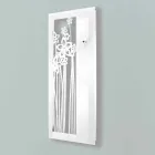 Modern Rectangular Design Wall Clock in White Plexiglass - Elara Viadurini