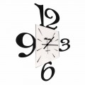 Design Wall Clock in Black Iron or Aluminum Made in Italy - Prospi