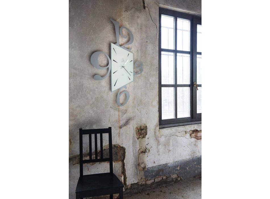 Design Wall Clock in Black Iron or Aluminum Made in Italy - Prospi Viadurini