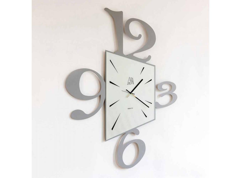 Design Wall Clock in Black Iron or Aluminum Made in Italy - Prospi Viadurini