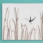 Wall Clock in White Wood of Modern Rectangular Design - Filigrano Viadurini