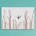 Wall Clock in White Wood of Modern Rectangular Design - Filigrano