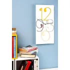 Wall Clock Colored Wood and White Modern Rectangular Design - Mathematics Viadurini