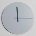 Round Wall Clock of Modern Design Gray and Blue Made in Italy - Umbriel