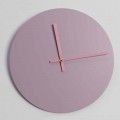 Round Pink Wooden Wall Clock Made in Italy Design - Imalia