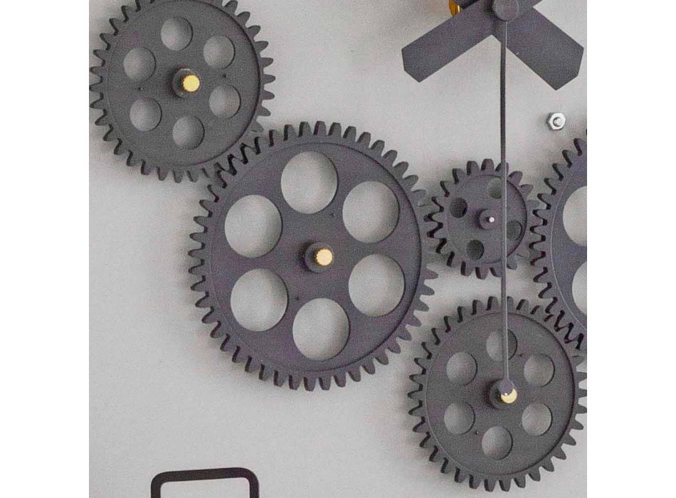 Vintage Design Wall Clock with Homemotion Steel Structure - Gimbo Viadurini