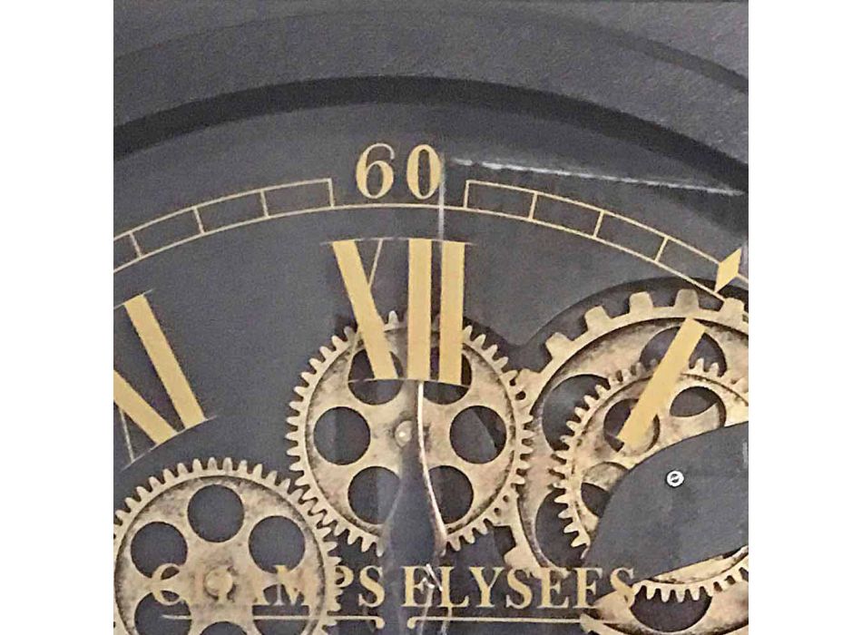Vintage Design Wall Clock in Steel Square Shape Homemotion - Curzio Viadurini