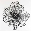 Wall Clock of Modern Design in Black or White Iron Made in Italy - Baldo 