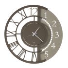 Modern Round Design Iron Wall Clock Double Numbering - Kassio Viadurini
