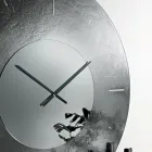 Cinzia - Hammered Back-Silvered Fused Glass Wall Clock Made in Italy Viadurini