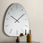 Claudia Mirrored Glass Wall Clock with Laser-Engraved Numbers Viadurini