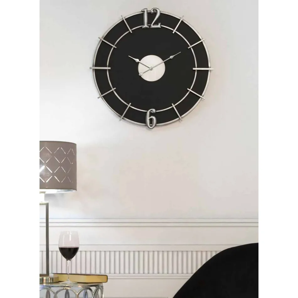 Modern Design Round Wall Clock in Iron and MDF - Hope Viadurini