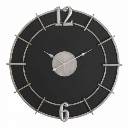 Modern Design Round Wall Clock in Iron and MDF - Hope Viadurini