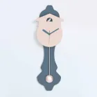 Modern Gray and Pink Design Wall Pendulum Clock in Wood - Cuckoo Viadurini