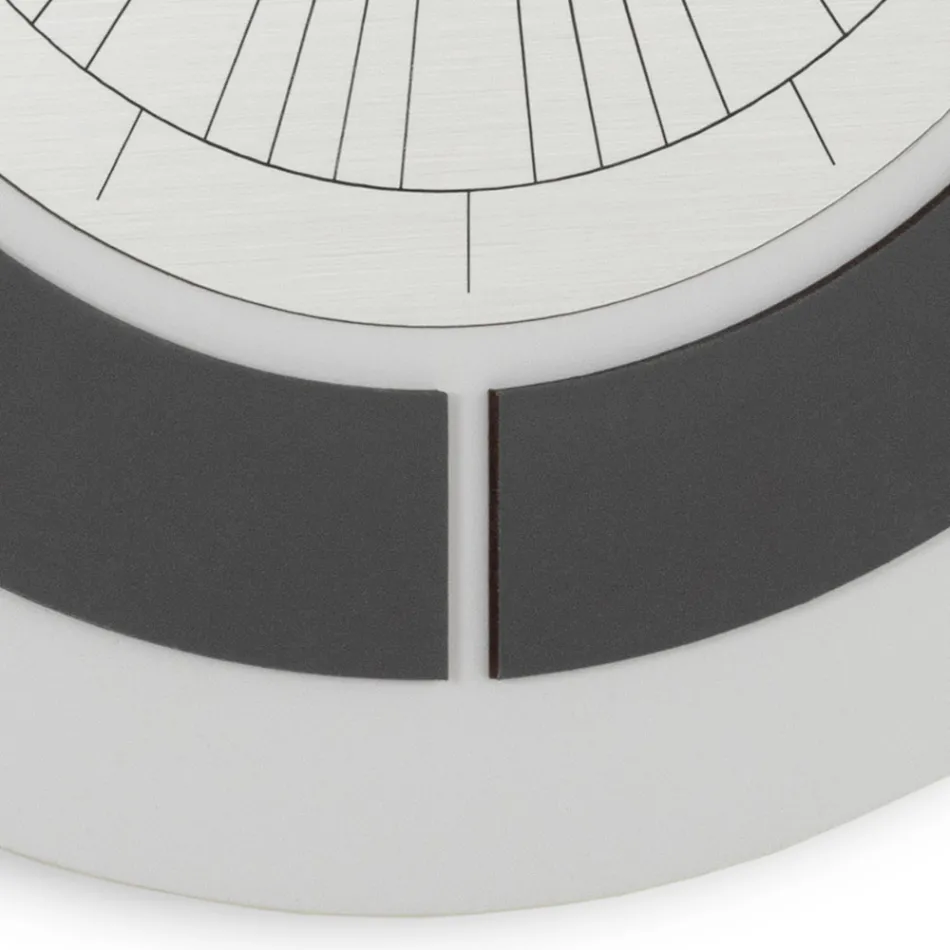 Clock with Relief Frame and Polypropylene with Different Colors - Lunarium Viadurini