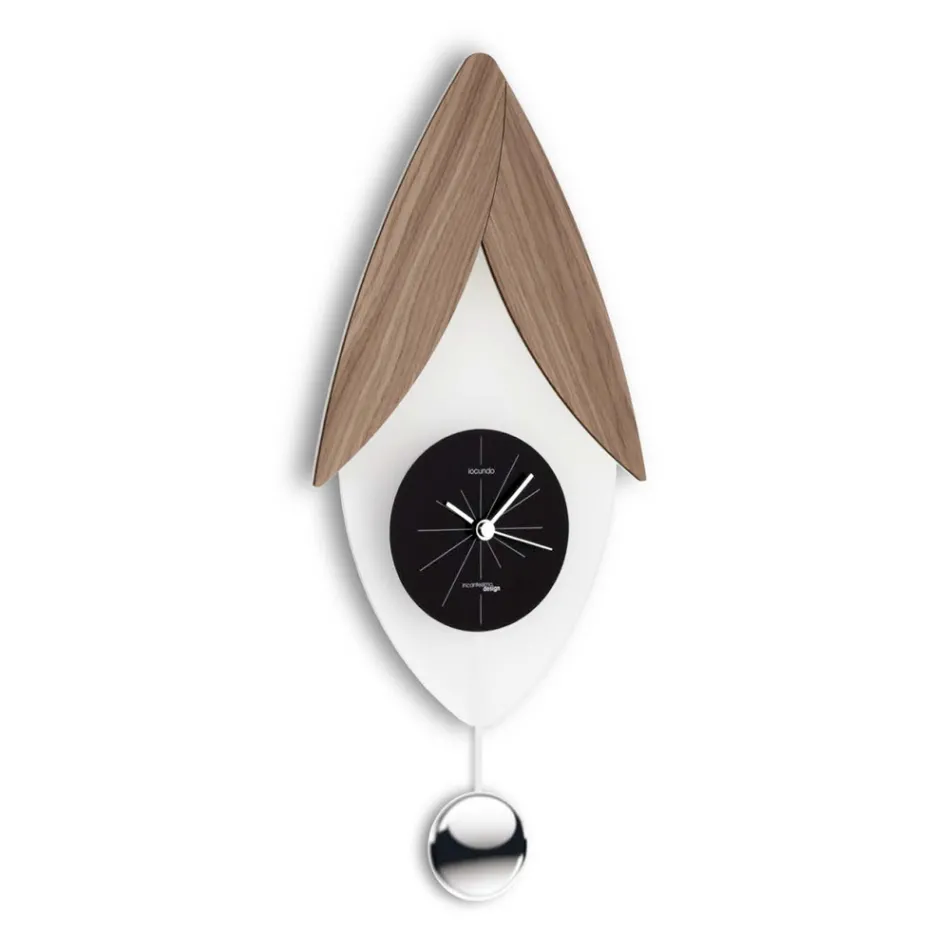 Pendulum Clock in Bisatin Methacrylate Made in Italy - Great Viadurini