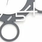 Large and Modern Design Wall Clock in White and Gray Wood - Digit Viadurini